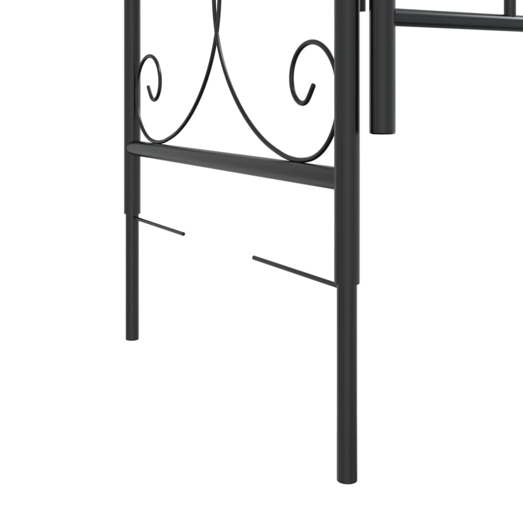 Dārza Arka Ar Vārtiem, Melna, 108X45X235 Cm, Tērauds