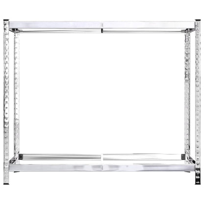 2-Līmeņu Riepu Plaukti, 4 Gb.,Sudrabaini, 110X40X110Cm, Tērauds