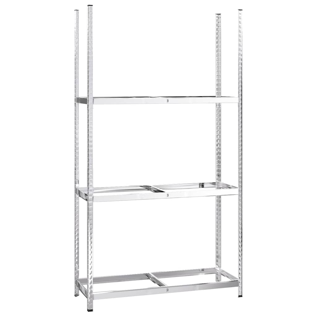 3-Līmeņu Riepu Plaukti, 4 G., Sudrabaini, 110X40X200Cm, Tērauds
