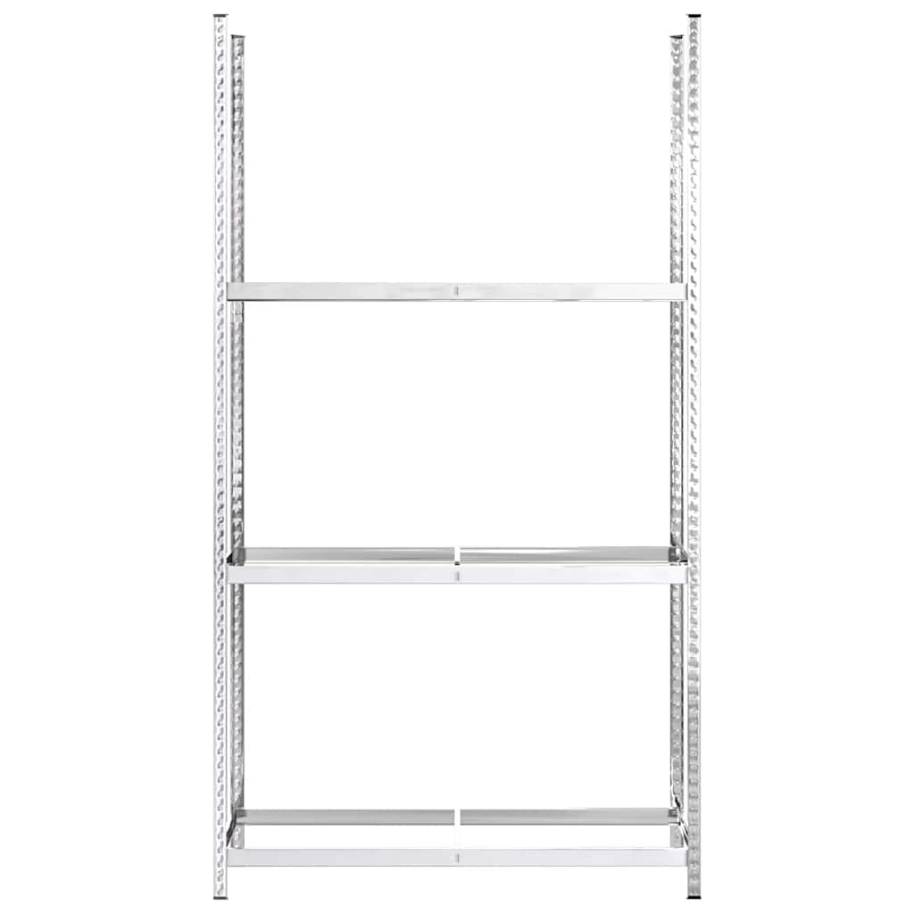 3-Līmeņu Riepu Plaukti, 4 G., Sudrabaini, 110X40X200Cm, Tērauds