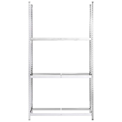 3-Līmeņu Riepu Plaukti, 4 G., Sudrabaini, 110X40X200Cm, Tērauds