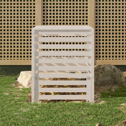 Komposta Kaste, Balta, 63,5X63,5X77,5 Cm, Priedes Masīvkoks
