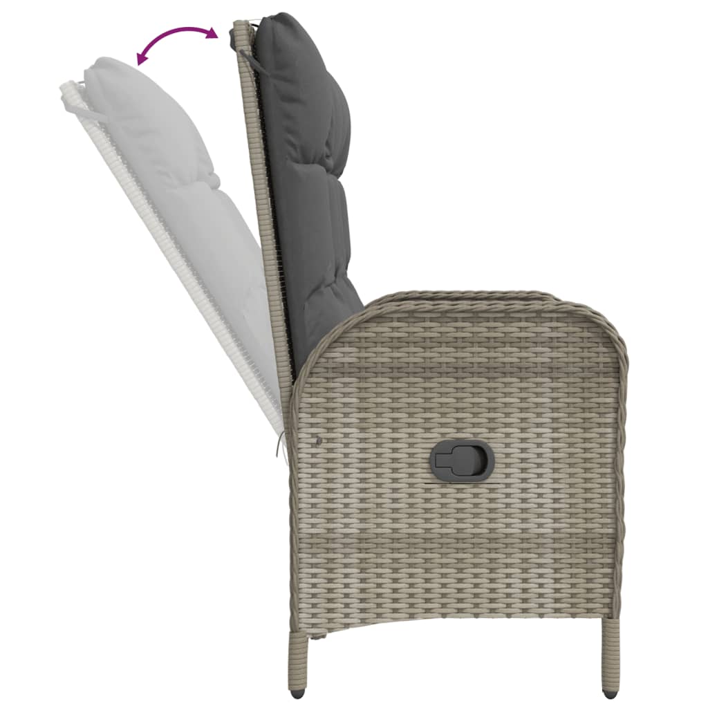Atgāžams Dārza Sols Ar Matračiem, 107 Cm, Pe Rotangpalma