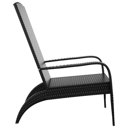 Dārza Adirondaka Krēsls, Melns Polietilēna Rotangpalmas Pinums