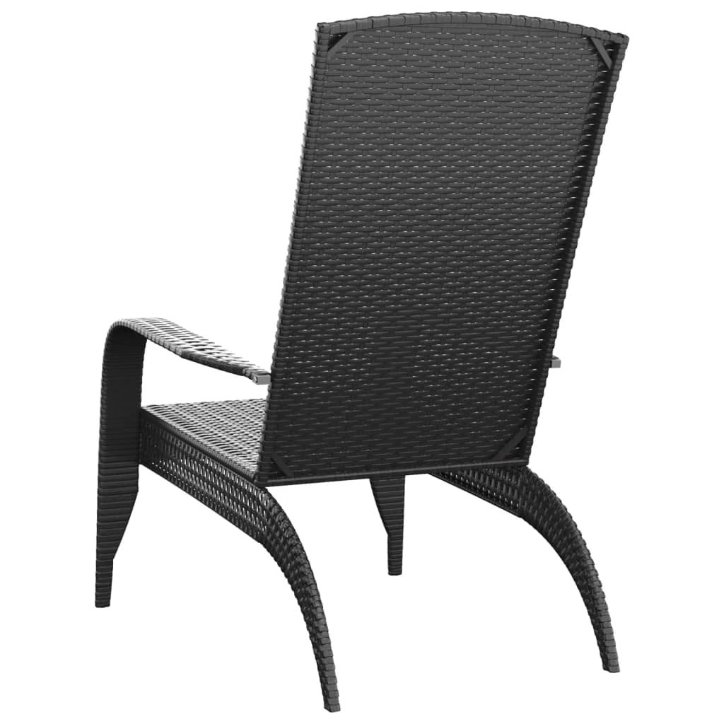 Dārza Adirondaka Krēsls, Melns Polietilēna Rotangpalmas Pinums