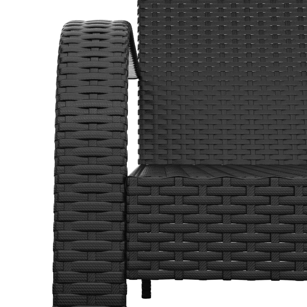 Dārza Adirondaka Krēsls, Melns Polietilēna Rotangpalmas Pinums