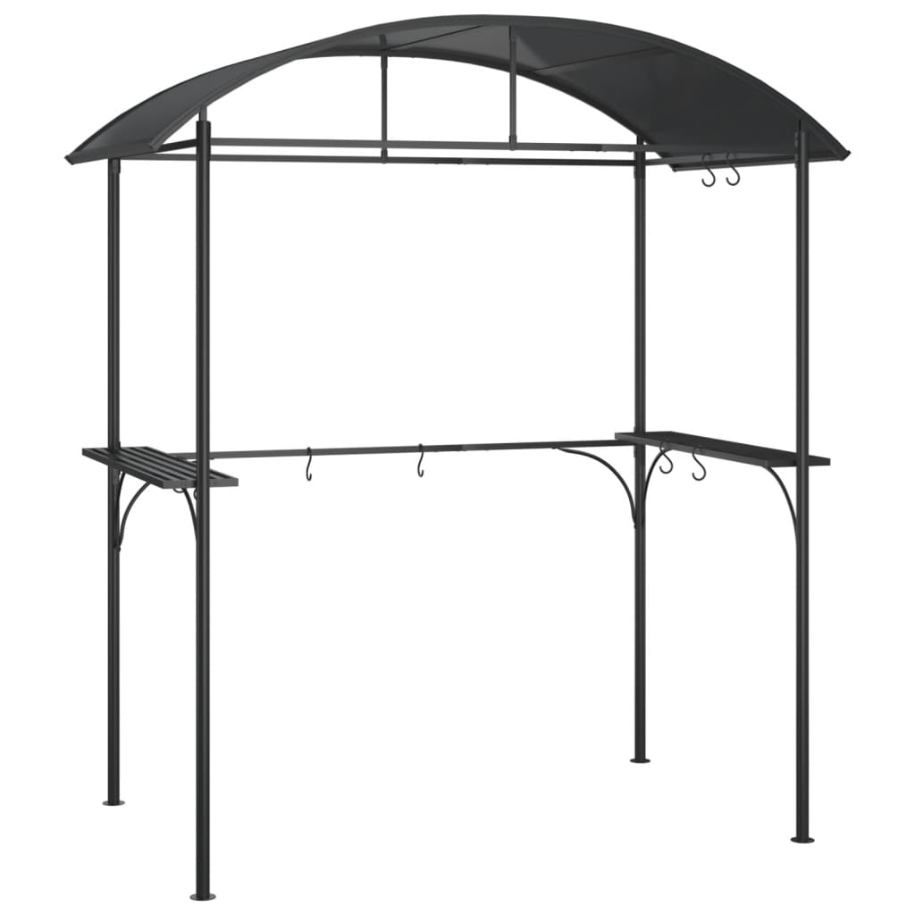 Grila Nojume Ar Sānu Plauktiem, 220X115X230 Cm, Pelēka, Tērauds