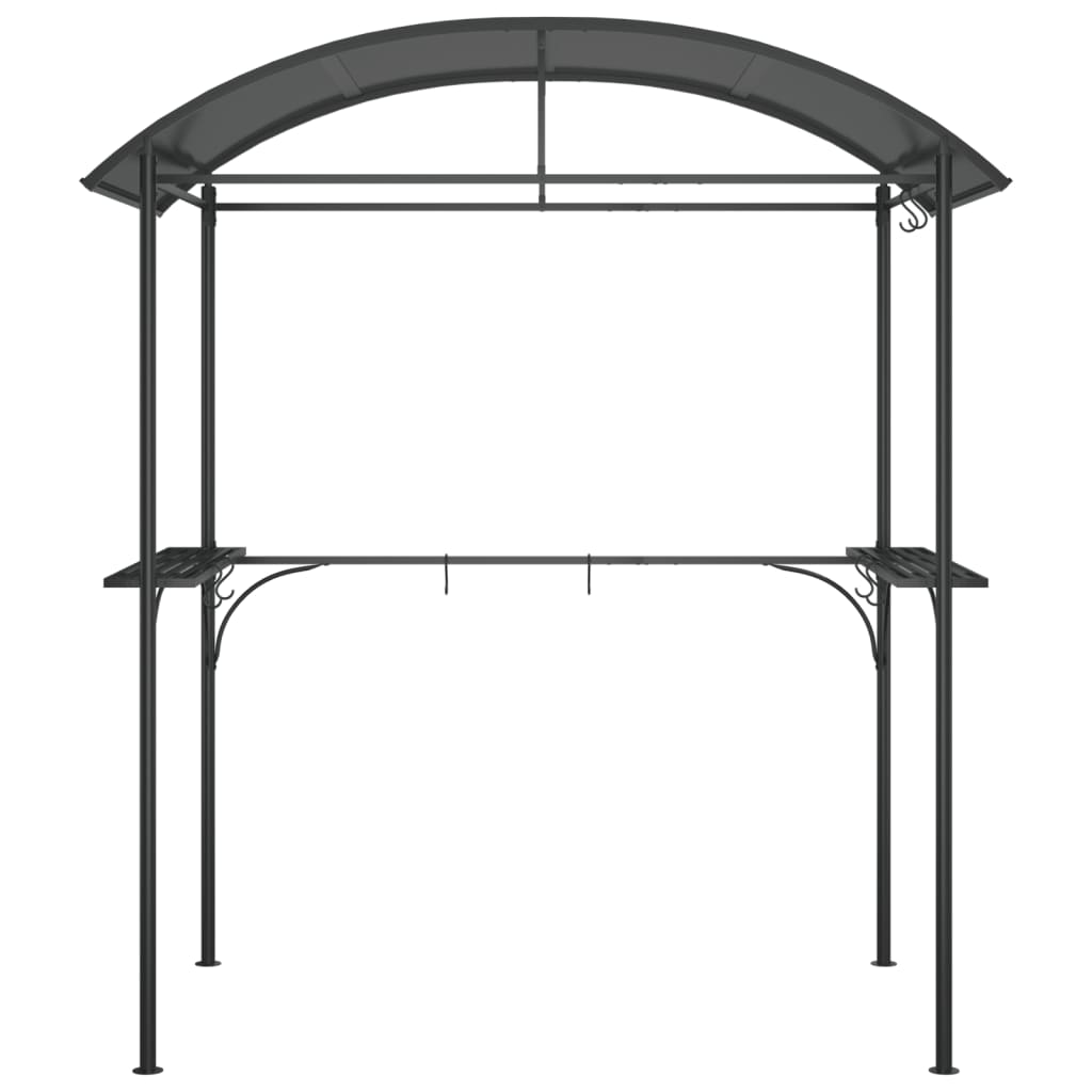 Grila Nojume Ar Sānu Plauktiem, 220X115X230 Cm, Pelēka, Tērauds
