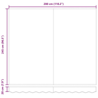 | Nolokāms Markīze | Zila Un Balta Ar Baltu Rāmi 3 X 2,5 M