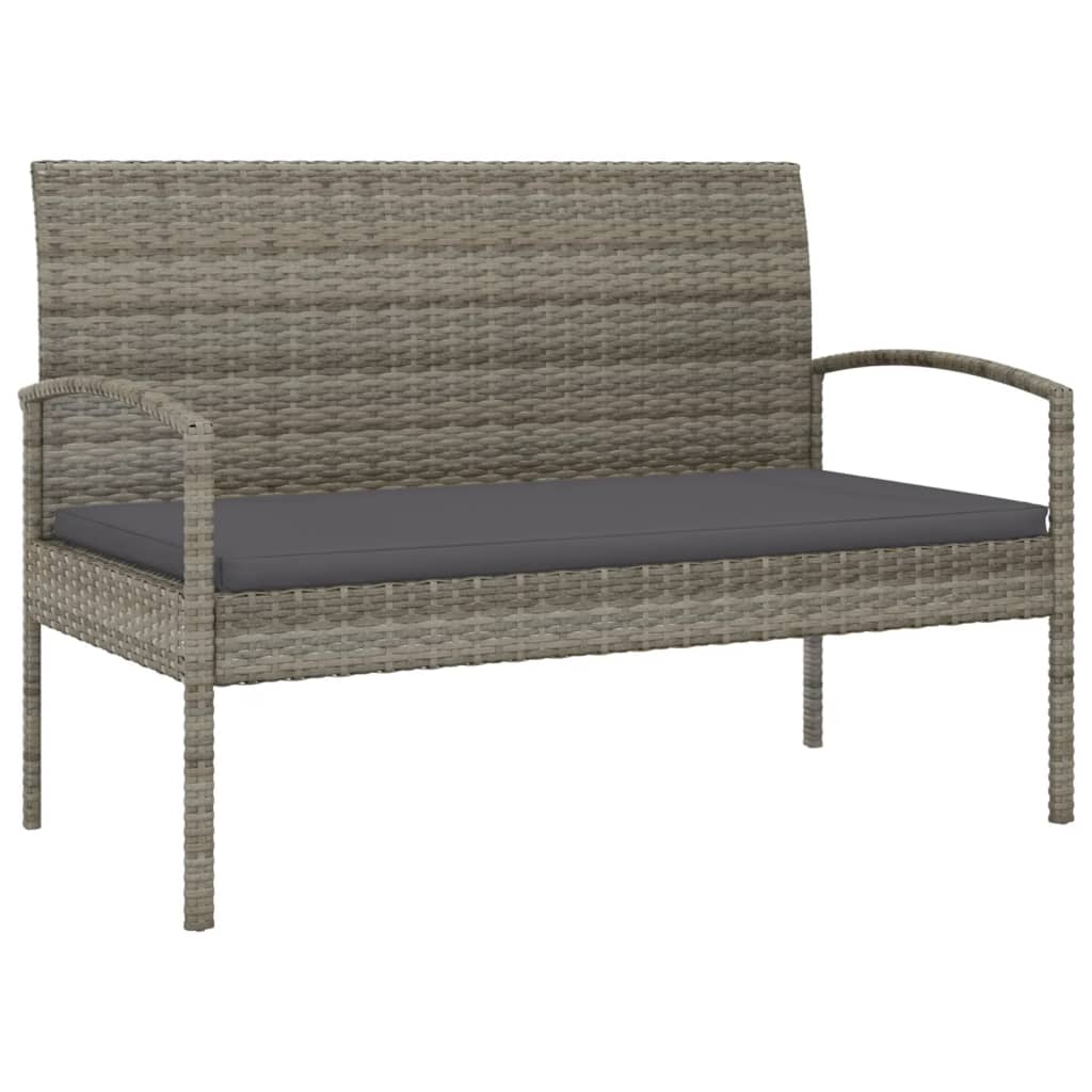 Dārza Sols Ar Matraci, 105 Cm, Pelēks, Pe Rotangpalma