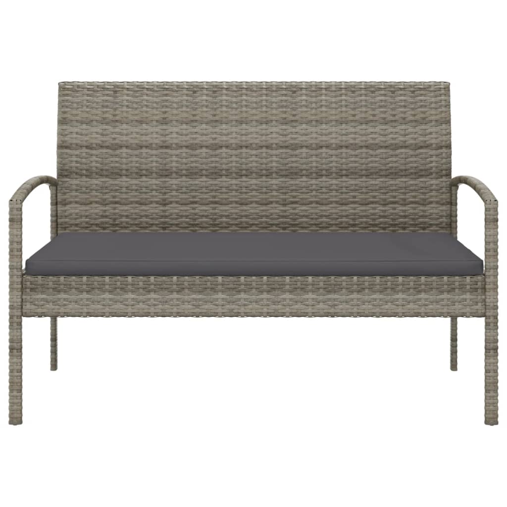 Dārza Sols Ar Matraci, 105 Cm, Pelēks, Pe Rotangpalma