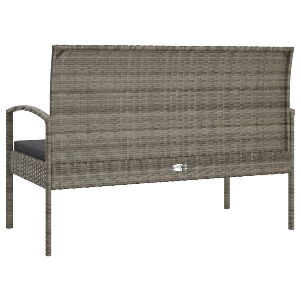 Dārza Sols Ar Matraci, 105 Cm, Pelēks, Pe Rotangpalma