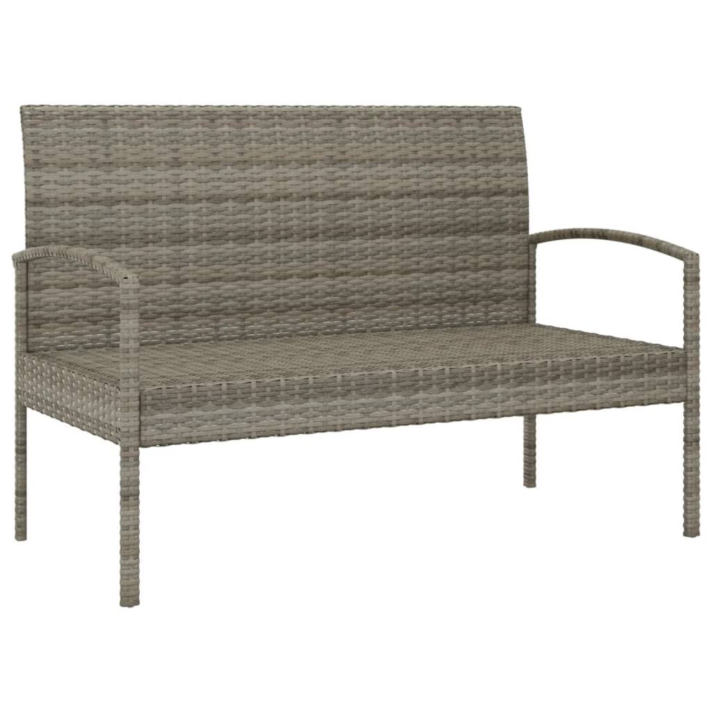 Dārza Sols Ar Matraci, 105 Cm, Pelēks, Pe Rotangpalma