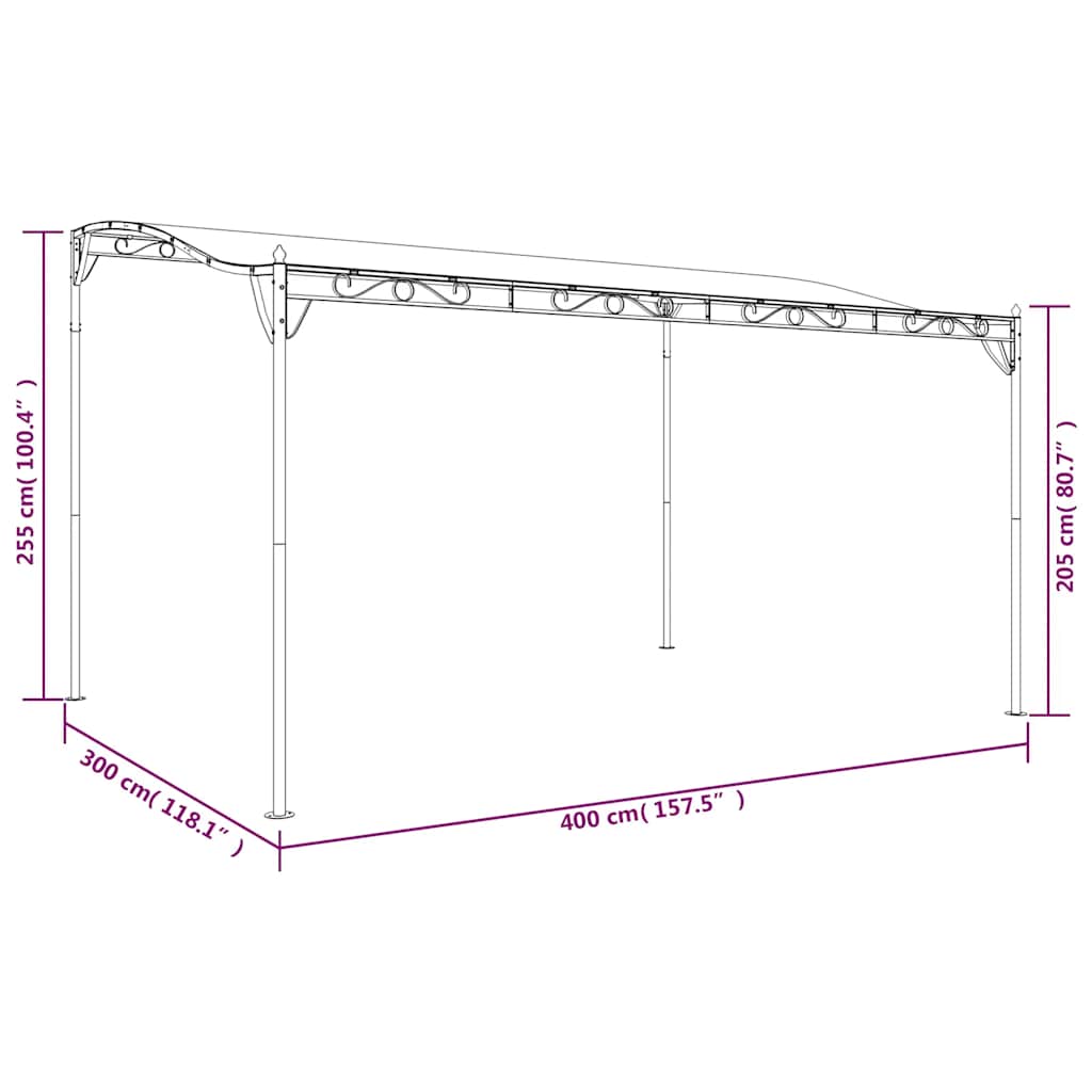 Nojume, Antracītpelēka, 4X3 M, 180 G/M², Audums Un Tērauds