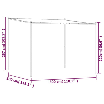 Nojume, Antracītpelēka, 3X3 M, 180 G/M², Audums Un Tērauds