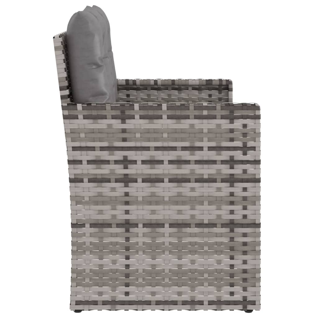 Dārza Sols Ar Matračiem, 105 Cm, Pelēks, Pe Rotangpalma