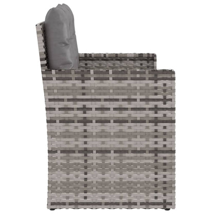 Dārza Sols Ar Matračiem, 105 Cm, Pelēks, Pe Rotangpalma