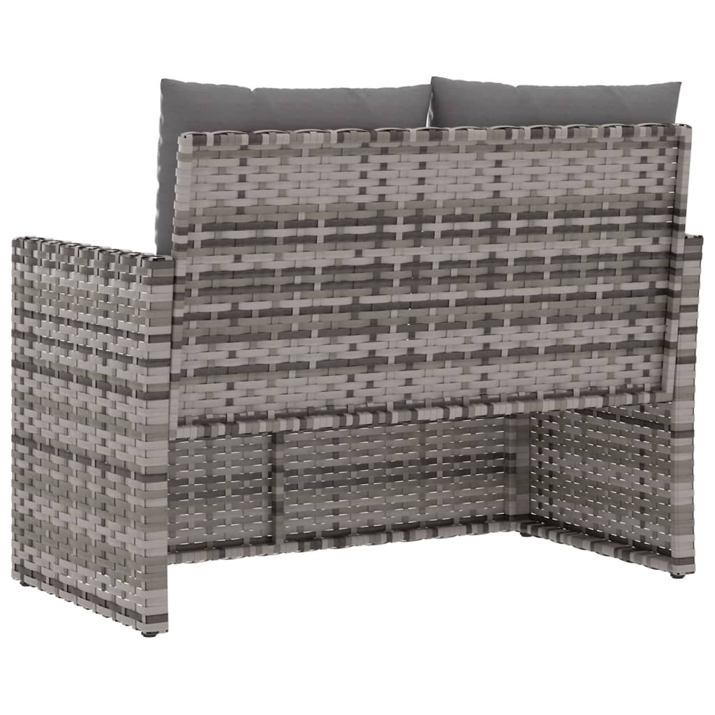 Dārza Sols Ar Matračiem, 105 Cm, Pelēks, Pe Rotangpalma