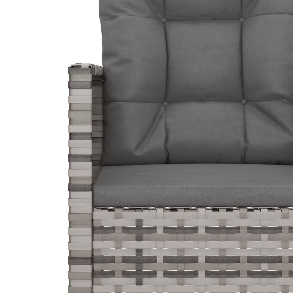 Dārza Sols Ar Matračiem, 105 Cm, Pelēks, Pe Rotangpalma