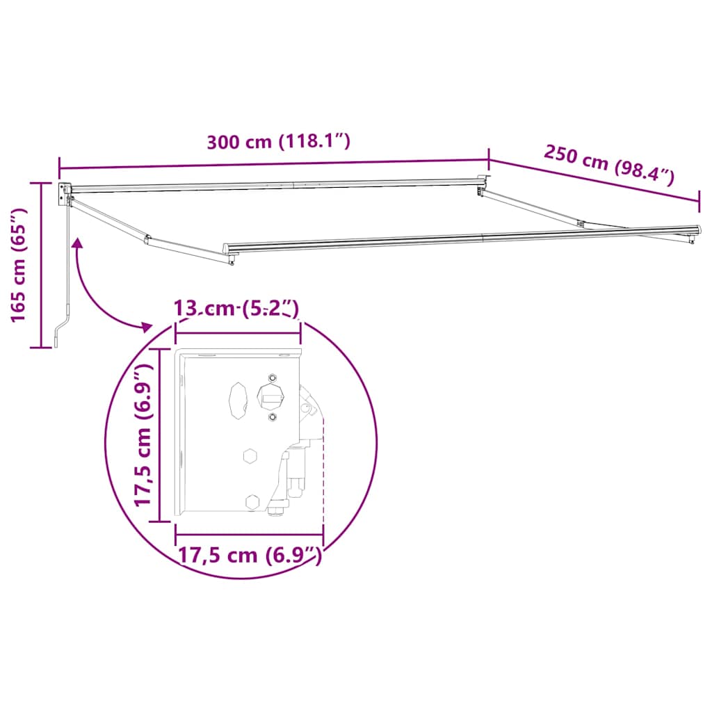 Atsaucama Nojumes Rāmja 300 X 250 Cm Alumīnijs