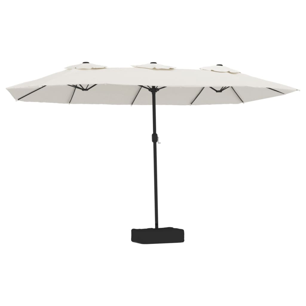 Saulessargs Ar 2 Jumtiņiem Un Led, 449X265 Cm, Smilšu Balts