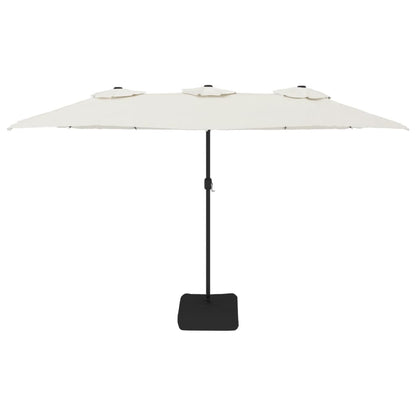 Saulessargs Ar 2 Jumtiņiem Un Led, 449X265 Cm, Smilšu Balts