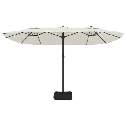 Saulessargs Ar 2 Jumtiņiem Un Led, 449X265 Cm, Smilšu Balts