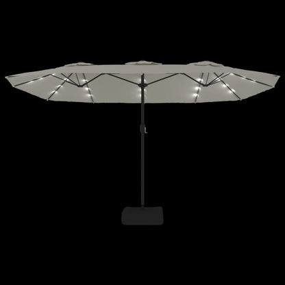 Saulessargs Ar 2 Jumtiņiem Un Led, 449X265 Cm, Smilšu Balts