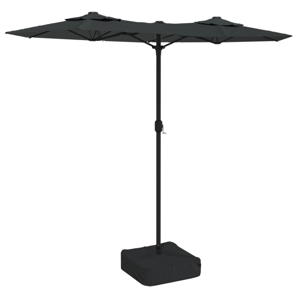 Saulessargs Ar 2 Jumtiņiem, Antracītpelēks, 316X145 Cm