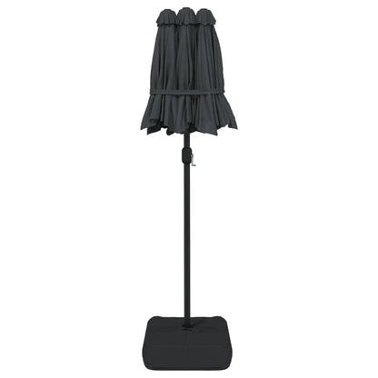 Saulessargs Ar 2 Jumtiņiem Un Led, 316X145 Cm, Antracītpelēks