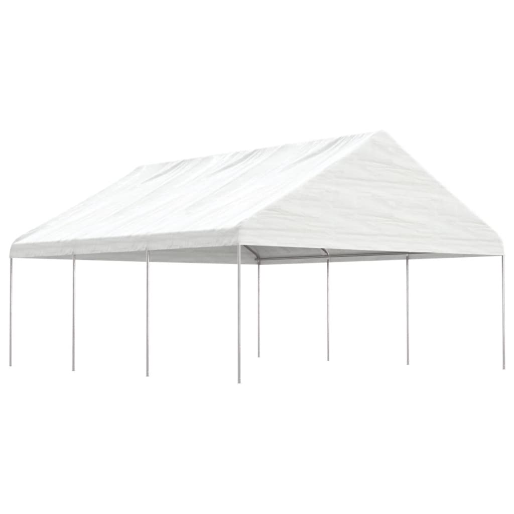 Nojume Ar Jumtu, Balta, 20,07X5,88X3,75 M, Polietilēns