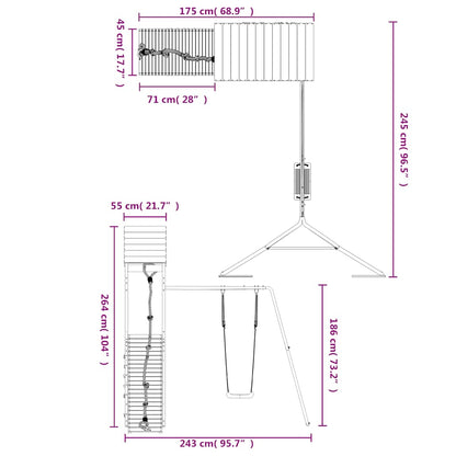 Āra Rotaļu Laukums, Impregnēts Priedes Koks