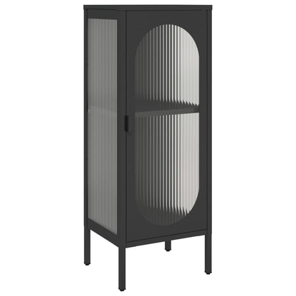 Kumode, 40X35X105 Cm, Stikls Un Tērauds, Melna