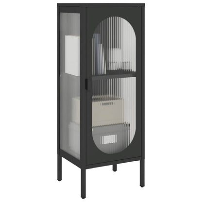 Kumode, 40X35X105 Cm, Stikls Un Tērauds, Melna