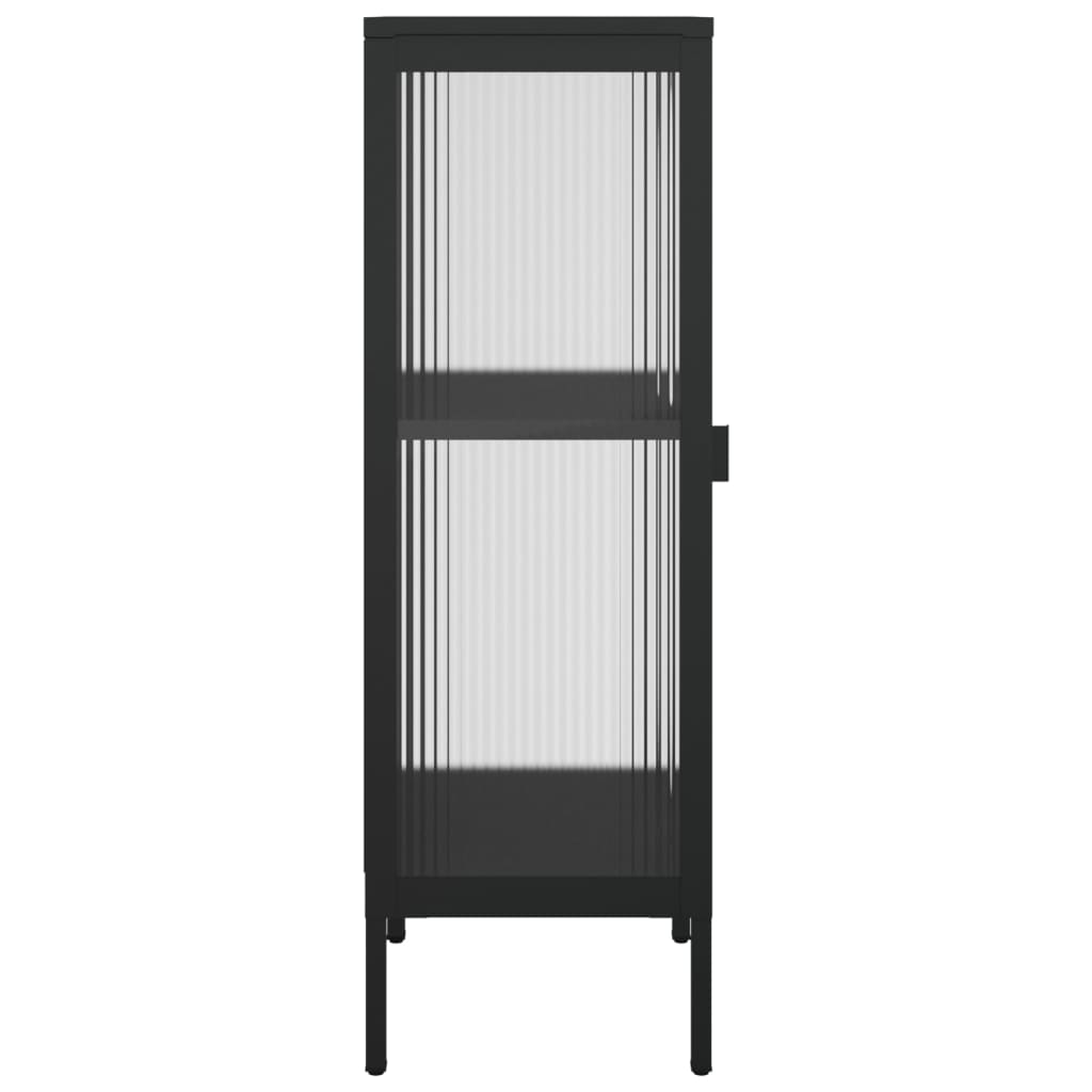 Kumode, 40X35X105 Cm, Stikls Un Tērauds, Melna