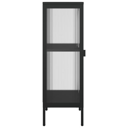 Kumode, 40X35X105 Cm, Stikls Un Tērauds, Melna
