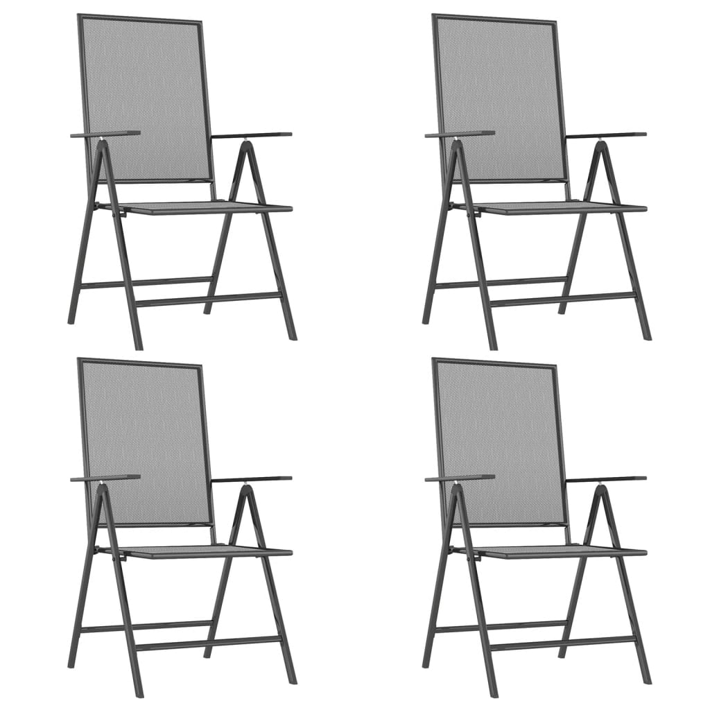 5-Daļīgs Dārza Mēbeļu Komplekts, Antracītpelēks Tērauds