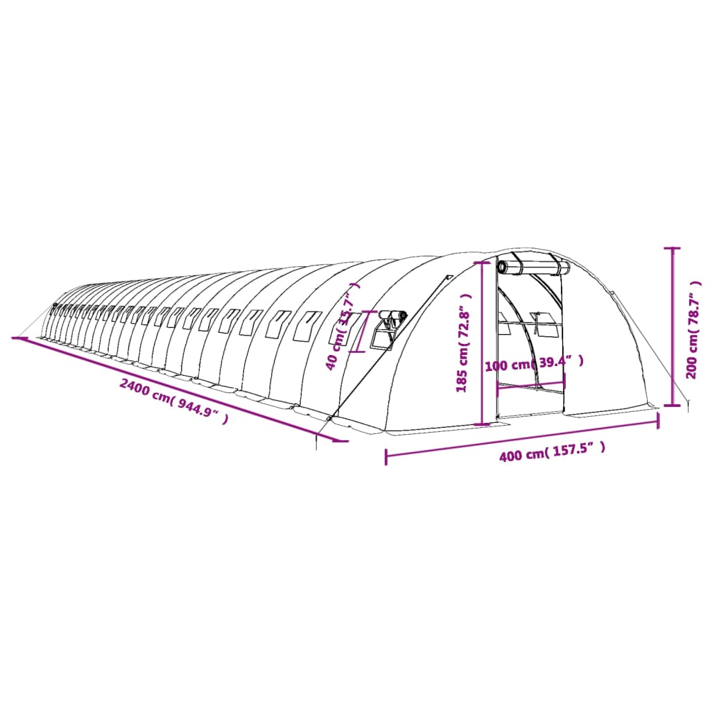 Siltumnīca Ar Tērauda Rāmi, , 96 M²,