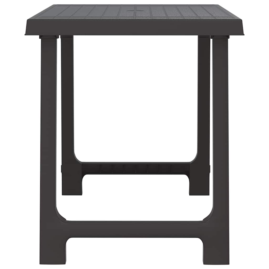 Kempinga Galds, Pelēks, 79X56X64 Cm, Pp, Koka Imitācija