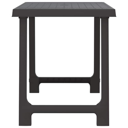 Kempinga Galds, Pelēks, 79X56X64 Cm, Pp, Koka Imitācija