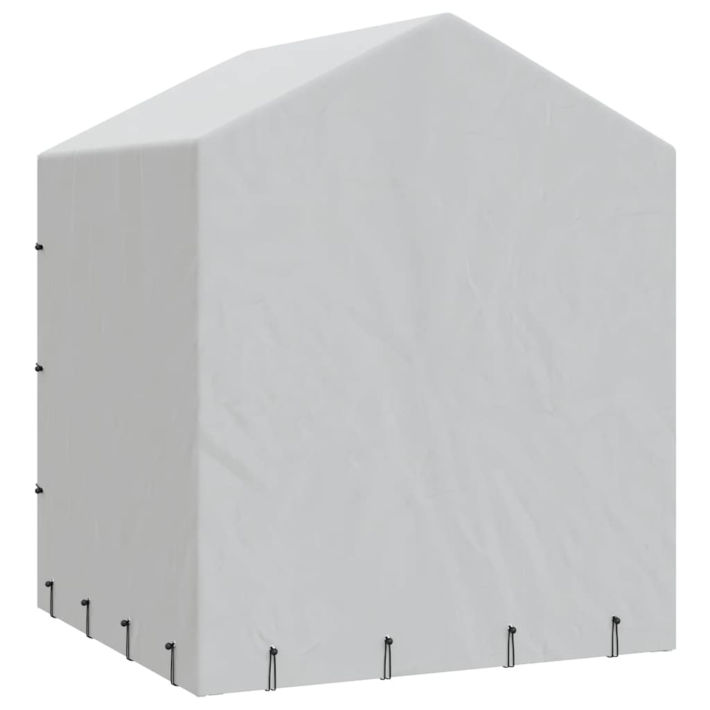 Suņu Voljērs Ar Jumtu, Sudraba Krāsā, 2X2X2,5M, Cinkots Tērauds