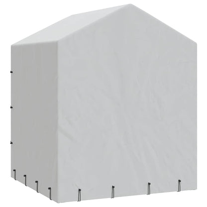 Suņu Voljērs Ar Jumtu, Sudraba Krāsā, 2X2X2,5M, Cinkots Tērauds
