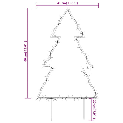 Ziemassvētku Gaismas Dekors, Egles Forma, 80 Led, 60 Cm 41 X 60 Cm