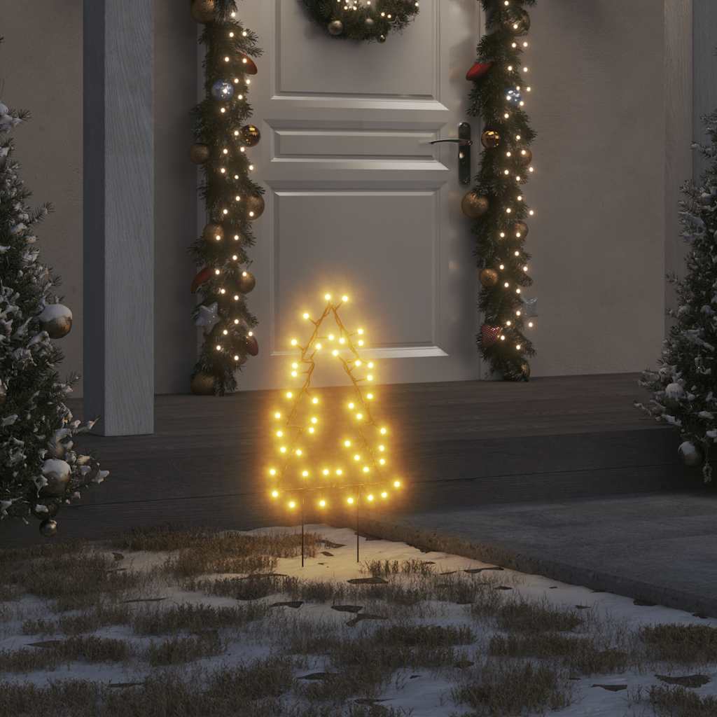 Ziemassvētku Gaismas Dekori, Egles Forma, 3 Gab., 50 Led, 30 Cm