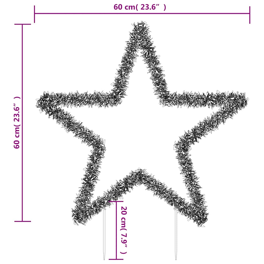Ziemassvētku Gaismas Dekors, Zvaigznes Forma, 80 Led, 60 Cm 60 X 60 Cm