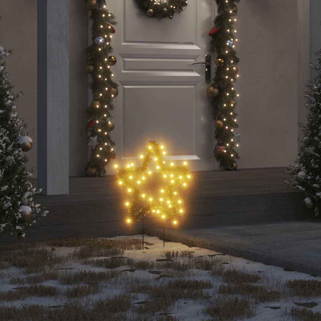 Ziemassvētku Gaismas Dekors, Zvaigznes Forma, 3 Gab., 50 Led 30 X 29 Cm