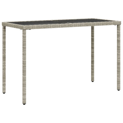 Dārza Galds, Stikla Virsma, Pelēks, 115X54X74Cm, Pe Rotangpalma
