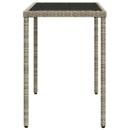 Dārza Galds, Stikla Virsma, Pelēks, 115X54X74Cm, Pe Rotangpalma