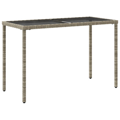 Dārza Galds, Stikla Virsma, Pelēks, 115X54X74Cm, Pe Rotangpalma