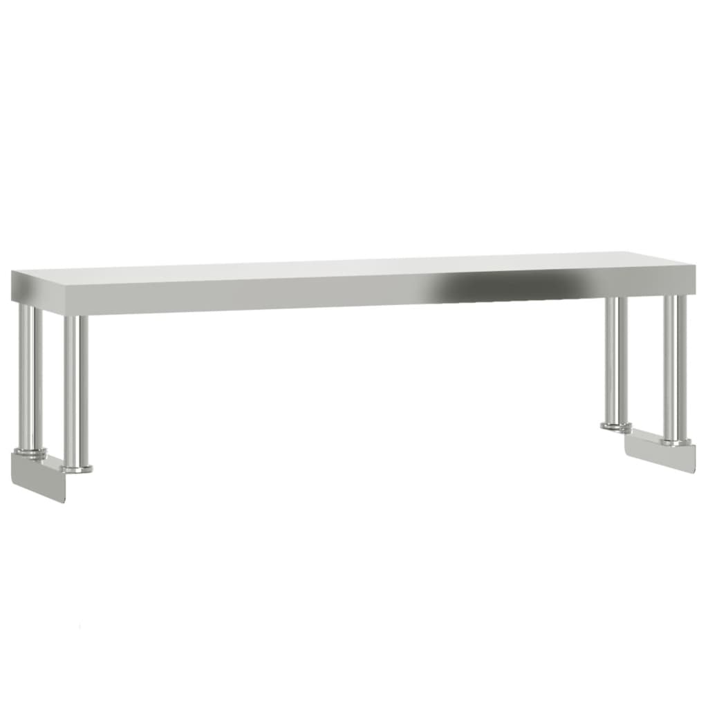 Virtuves Darba Galds Ar Plauktu, 110X30X120 Cm, Tērauds